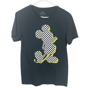 Disney Mickey Mouse Graphic Tee Small White Black Yellow